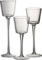 J-Line kaarshouder Conisch op voet - glas - transparant - large