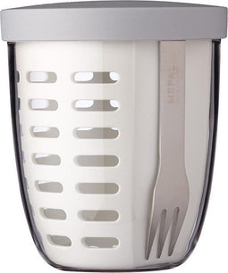 Mepal - Ellipse fruit & veggie pot - 600 ml - Incl. vorkje - Wit