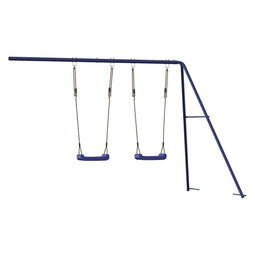 Glijbaan en schommels voor speelhuis blauw polypropeen