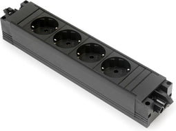 Bachmann stekkerdoos met Wieland GST18® installatiestekker en 4 contacten / zwart