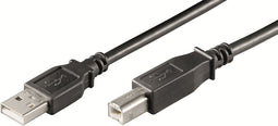 Ewent EW-UAB-030 - USB A naar USB B kabel - 300 cm - Zwart