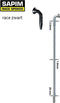 Spaak 14-296L RVS race zwart met nippel p/100