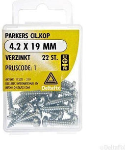 Spaanplaatschroeven Cilnderkop Pozidriv Verzinkt 4.2x19mm