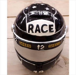 Spaarpot race motor helm zwart
