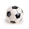 Spaarpot voetbal in zwart wit 13 cm gemaakt van keramiek