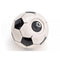 Spaarpot voetbal in zwart wit 13 cm gemaakt van keramiek