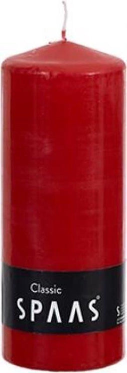 Spaas cilinderkaars rood O8H20cm