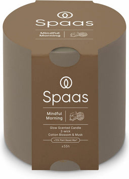 SPAAS Glow Geurkaars 2-wiek Mindful Morning ± 55 branduren