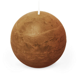 Spaas - Rustiek Kaars Bol 80mm-cognac