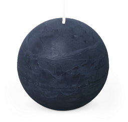 Spaas - Rustiek Kaars Bol 80mm-donkerblauw