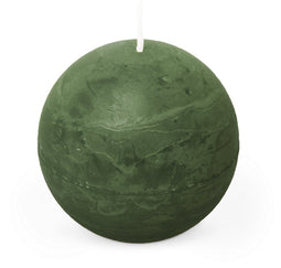 Spaas - Rustiek Kaars Bol 80mm-donkergroen