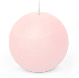 Spaas - Rustiek Kaars Bol 80mm-lichtroze