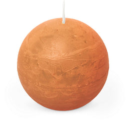 Spaas - Rustiek Kaars Bol 80mm-oranje