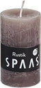 SPAAS Rustieke geurloze cilinderkaars 48/80 mm, ± 17 uur - taupe