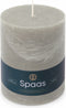 SPAAS Rustieke Pillarkaars ± 95 branduren Lichtgrijs