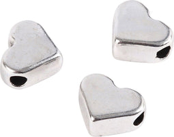 Space kralen afm 5 5x7 mm gatgrootte 1 mm verzilverd 3stuks