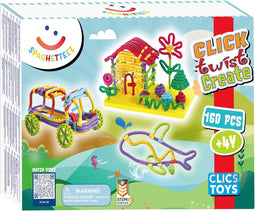 Spaghetteez 160 stuks set- flexibele bouwstaafjes- speelgoed 4,5,6,7,8 jaar jongens en meisjes- knutselen meisjes jongens- constructie speelgoed- Montessori speelgoed- educatief speelgoed