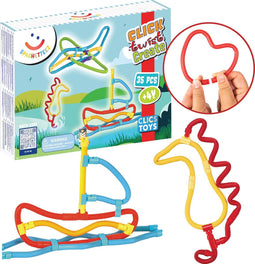 Spaghetteez 35 stuks set- flexibele bouwstaafjes- speelgoed 4,5,6,7,8 jaar jongens en meisjes- knutselen meisjes jongens- constructie speelgoed- Montessori speelgoed- educatief speelgoed