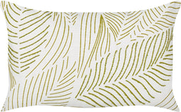 SPANDOREA - Sierkussen - Wit/Groen - 30 x 50 cm - Katoen