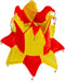 Spanish Flag Jester Hat with 14 Bells