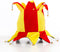 Spanish Flag Jester Hat with 14 Bells
