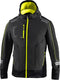 Sparco Tech Softshell - Waterdichte, reflecterende en versterkte jas met polar fleece voering - Maat L - Grijs/Geel