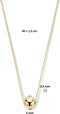 Sparkle14 ketting bol 0,5 mm 40 + 1,5 cm - Goud