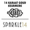 Sparkle14 ketting hart 1,0 mm 42 - 45 cm - Goud
