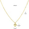 Sparkle14 ketting hart 1,0 mm 42 - 45 cm - Goud