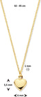 Sparkle14 ketting hart 1,0 mm 42 - 45 cm - Goud