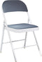 SPARKS - Klapstoel set - Wit/Donkergrijs - Metaal