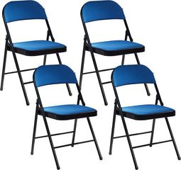 SPARKS - Klapstoel set - Zwart/Blauw - Metaal