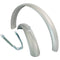 Spatbord set v+a 24 zilver