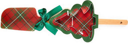 Spatel met bakvorm cadeau tartan Kerstboom