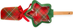 Spatel met bakvorm cadeau tartan Kerstster