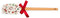 Spatel met strik en diverse prints - ruit - Nuvole di stoffa Ruit met wit