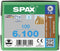 SPAX 0257000601005 Houtschroef 6 mm 100 mm T-STAR plus RVS A2 - 100 stuks