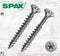SPAX 1191010500255 Universele schroef, Verzonken kop, 5 x 25, Voldraad, T-STAR plus TX20 - WIROX - 1000 stuks