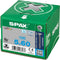 SPAX 1197000500603 Roestvaststalen schroef, Verzonken kop, 5 x 60, Voldraad, T-STAR plus T20 - blank - 100 stuks