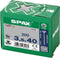 SPAX 191010350403 Universele schroef, Verzonken kop, 3.5 x 40, Deeldraad, T-STAR plus TX20 - WIROX - 200 stuks