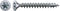Spax schroef Torx 4.0x45 PK verzinkt, VE= 500 St. deeldraad