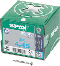 Spax Spaanplaatschroef RVS Torx 4.0 x 45 - 200 stuks