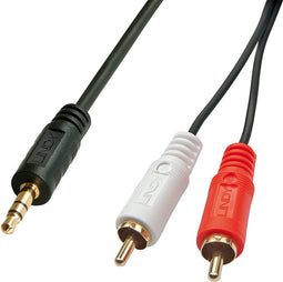 Lindy 35680 - Audio Jack naar RCA Kabel - 1 m - Zwart