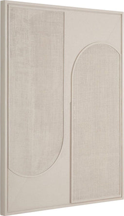 MUST Living Wall Panel Elyn Cream small,102x76x4 cm, cream jute