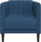 vidaXL Fauteuil stof blauw