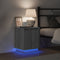vidaXL - Nachtkastje - met - LED - verlichting - Grijs - Sonoma - 39x34,5x50 - cm