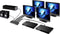 SpeaKa Professional 4 poorten HDMI-splitter Met audiopoorten, Met afstandsbediening 3840 x 2160 Pixel Zwart