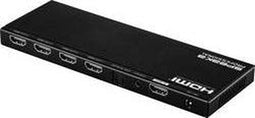 SpeaKa Professional 4 poorten HDMI-splitter Met ingebouwde converter 4096 x 2160 Pixel Zwart