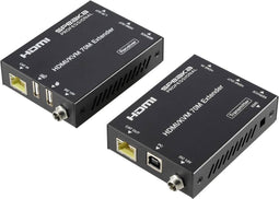 SpeaKa Professional SP-11562928 1 poort HDMI Extender set Via PC bedienbaar 4096 x 2160 Pixel Zwart