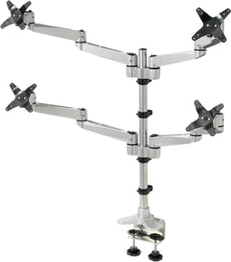 SpeaKa Professional SP-1624824 Swivel 4 fach Monitor-tafelbeugel 4-voudig 25,4 cm (10) - 68,6 cm (27) In hoogte verstelbaar, Kantelbaar, Zwenkbaar, Roteerbaar